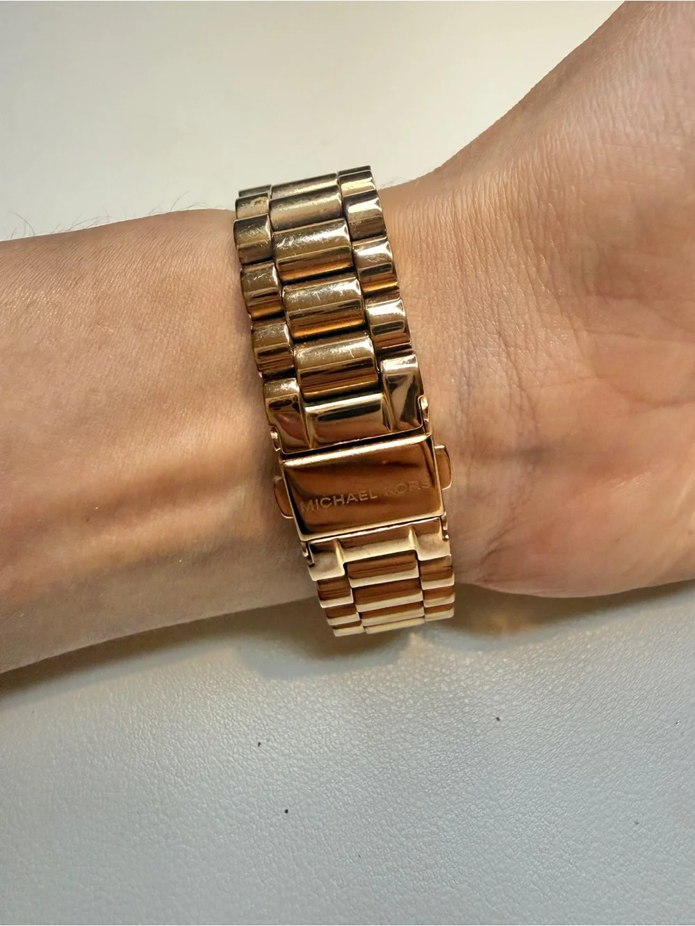 Michael Kors Gold Rectangular Bracelet Watch